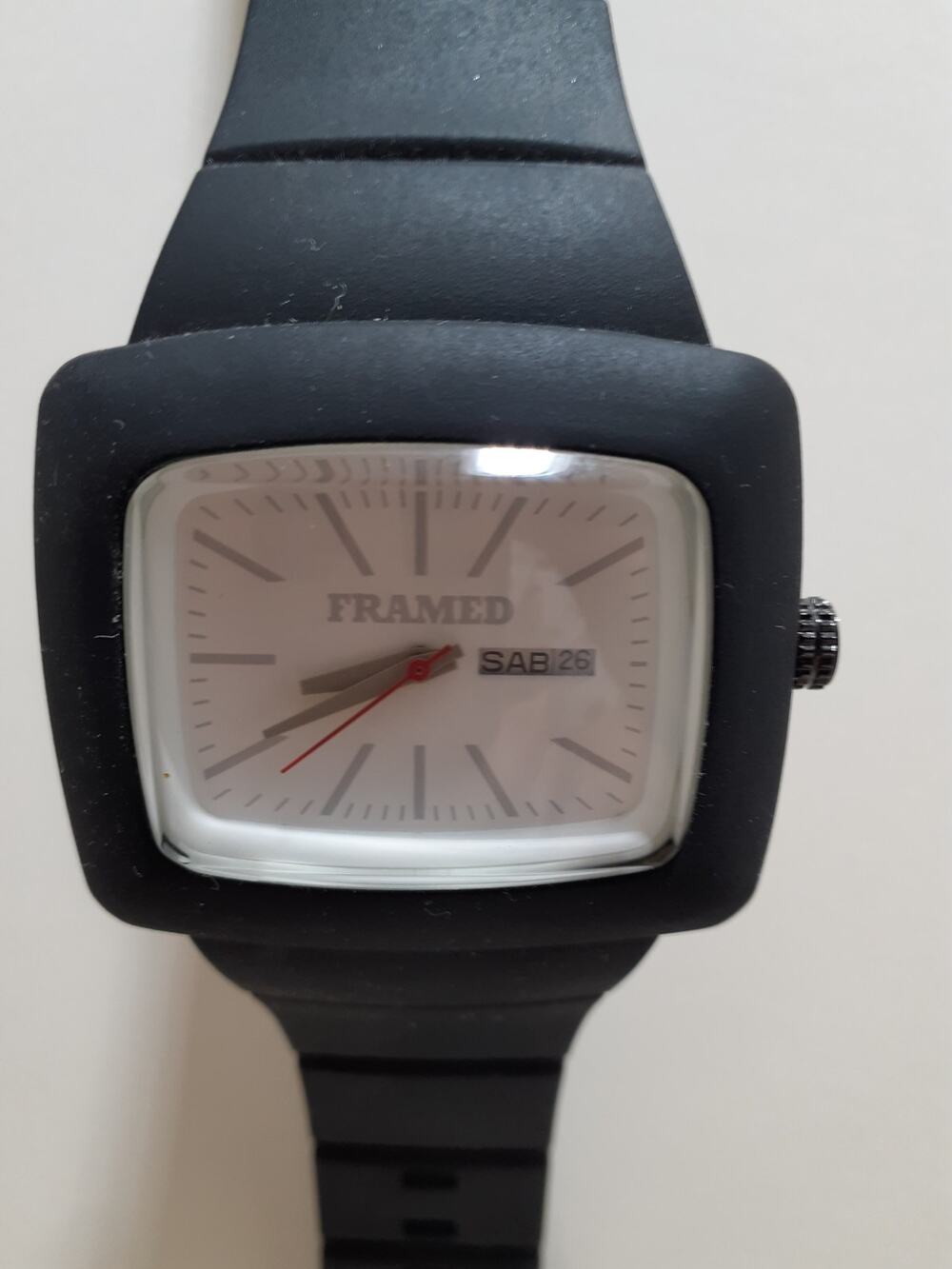 Framed Time Impact Watch Black Silicone Band Japan Movement